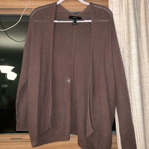thin brown cardigan